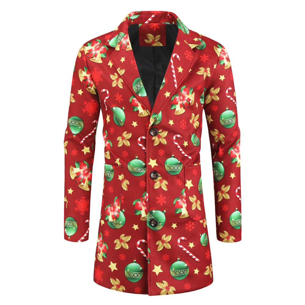 FASHION New Brand Christmas 3D Printed Men's Blazer Single Breasted lapel-Neck men's mid-length Long Sleeve Blazer, Red
FASHION New Brand Christmas 3D Printed Men's Blazer Single Breasted lapel-Neck men's mid-length Long Sleeve Blazer, Red