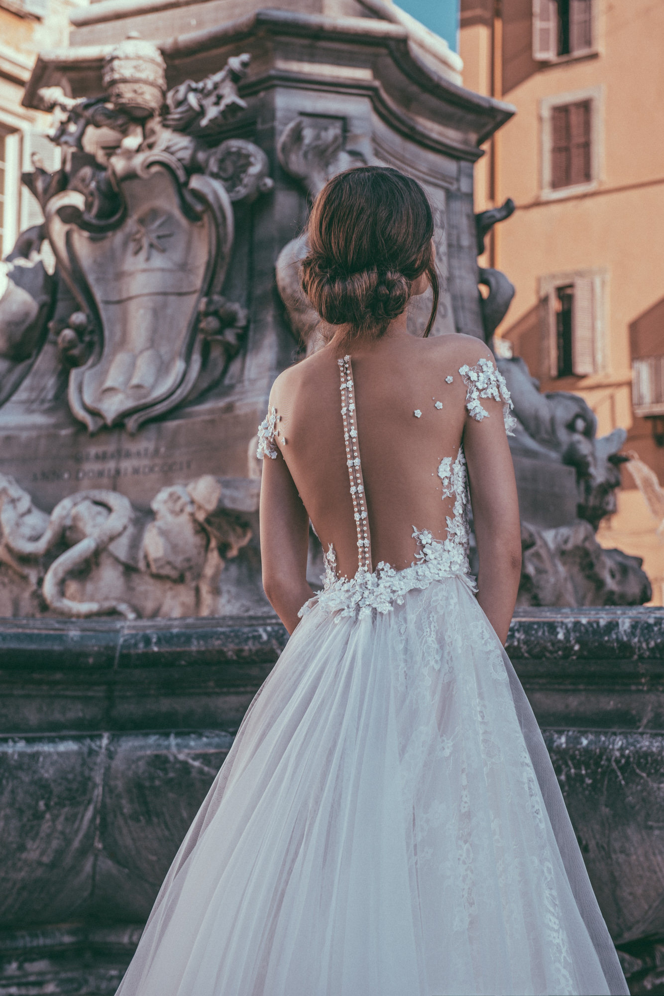 Julia Kontogruni Beach Wedding Dresses 2019 V Neck Lace Thigh High Slits Boho Wedding Dress Custom Made Bridal Gowns