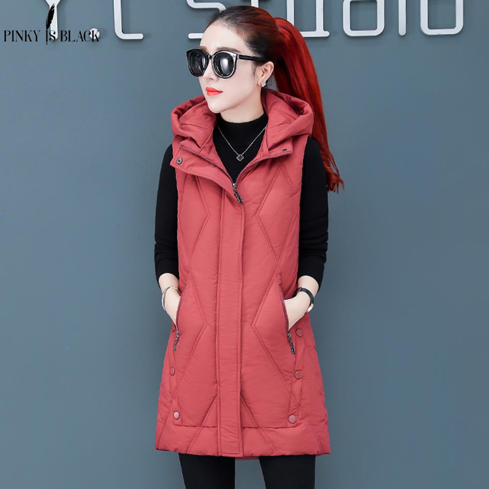 PinkyIsBlack New Winter Women Vest Jacket Windproof Warm Long Cotton Winter Waistcoat Casual Sleeveless Hooded Femme Coat Veste, Black
PinkyIsBlack New Winter Women Vest Jacket Windproof Warm Long Cotton Winter Waistcoat Casual Sleeveless Hooded Femme Coat Veste, Black