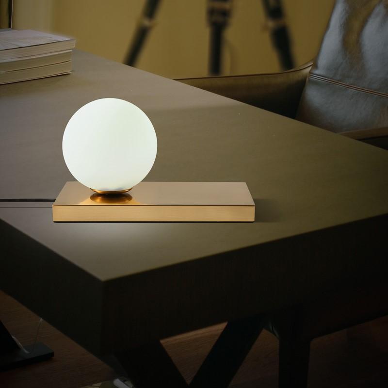 Modern Table Lamps US/EU Plug 5W LED Bedlamp Bedroom Living Room Desk Lights Bedside Lamp Glass Shade Night Reading Home Lamparas