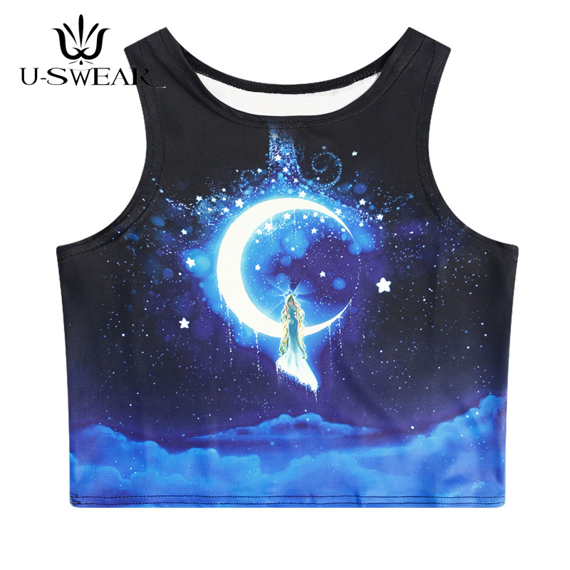 Summer Moon Elastic Short Slim Sexy Tank Tops Bottom Sleeveless Vest for Female T-shirt Short Camisoles Fashion Tees Tank034, Black
Summer Moon Elastic Short Slim Sexy Tank Tops Bottom Sleeveless Vest for Female T-shirt Short Camisoles Fashion Tees Tank034, Black