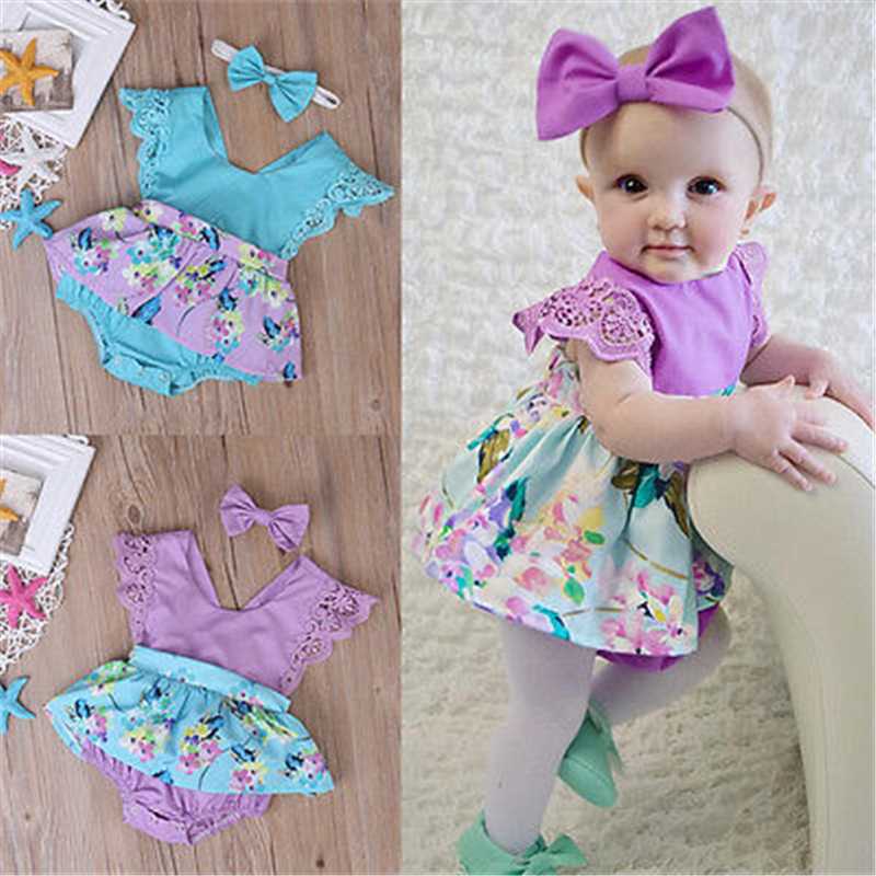 0-2T Toddler Kids Baby Girl Princess Floral Romper Dress Newborn Lace Sleeve Ruffles Floral +Headband 2Pcs Outfits Sunsuit, Blue
0-2T Toddler Kids Baby Girl Princess Floral Romper Dress Newborn Lace Sleeve Ruffles Floral +Headband 2Pcs Outfits Sunsuit, Blue