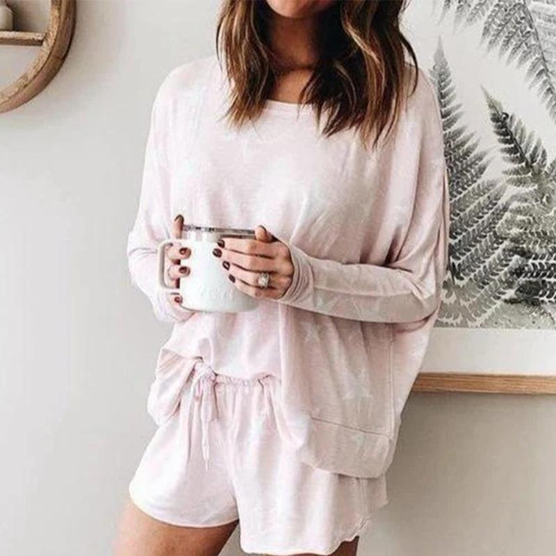 Casual Suits Women' Tracksuit 2 Piece Set Long Sleeve Tee Drawstring Shorts Sports Suits T-Shirt And Shorts Loose Set Fashion, Pink
Casual Suits Women' Tracksuit 2 Piece Set Long Sleeve Tee Drawstring Shorts Sports Suits T-Shirt And Shorts Loose Set Fashion, Pink