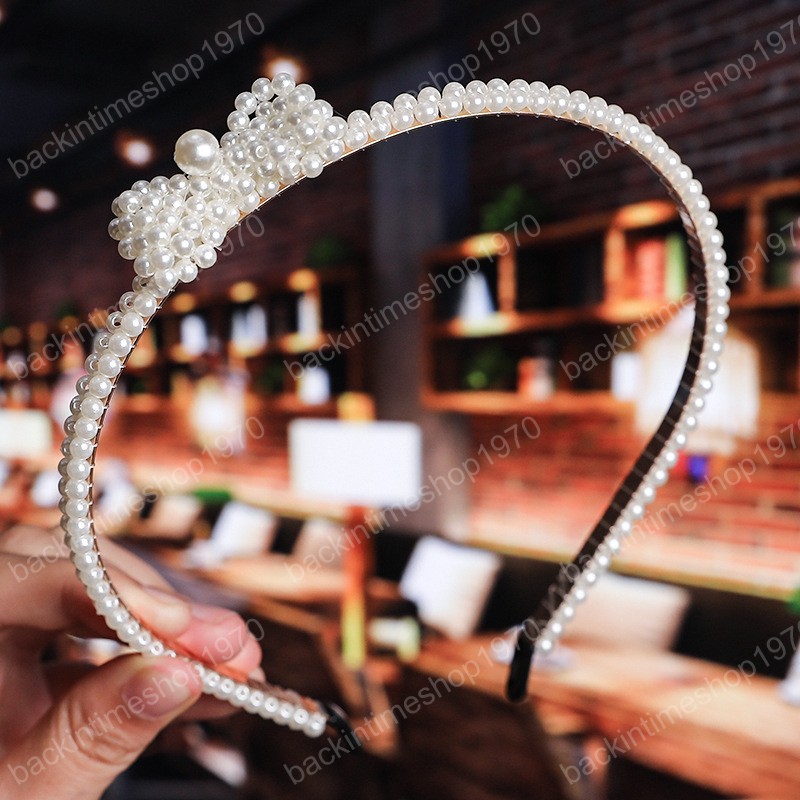 Handmade Pearl Fashion Hairband Headband Women Girls Hair Head Hoop Bands Accessories For Children Hairband Scrunchy Headdress