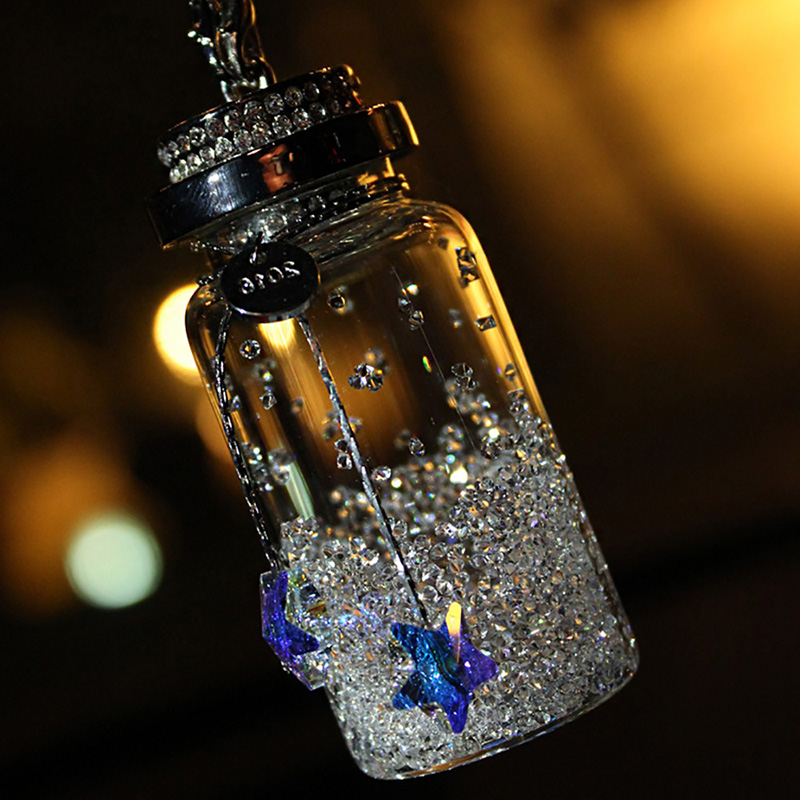 Car Pendant Creative Crystal Wishing Bottle Rearview Mirror Hanging Auto Interior Decoration Suspension Ornaments Accessories
Car Pendant Creative Crystal Wishing Bottle Rearview Mirror Hanging Auto Interior Decoration Suspension Ornaments Accessories