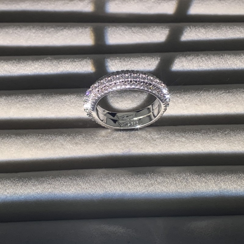 Sterg Sier Round Cut White Topaz Stackable Women's Wedding Band Ring 89f8