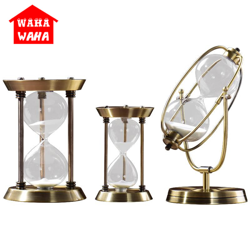 Metal Plating Hourglass Cutdown Decoration European Style 15/30 Minutes Glass Sandy Clock for Kitchen Office School Decor
Metal Plating Hourglass Cutdown Decoration European Style 15/30 Minutes Glass Sandy Clock for Kitchen Office School Decor