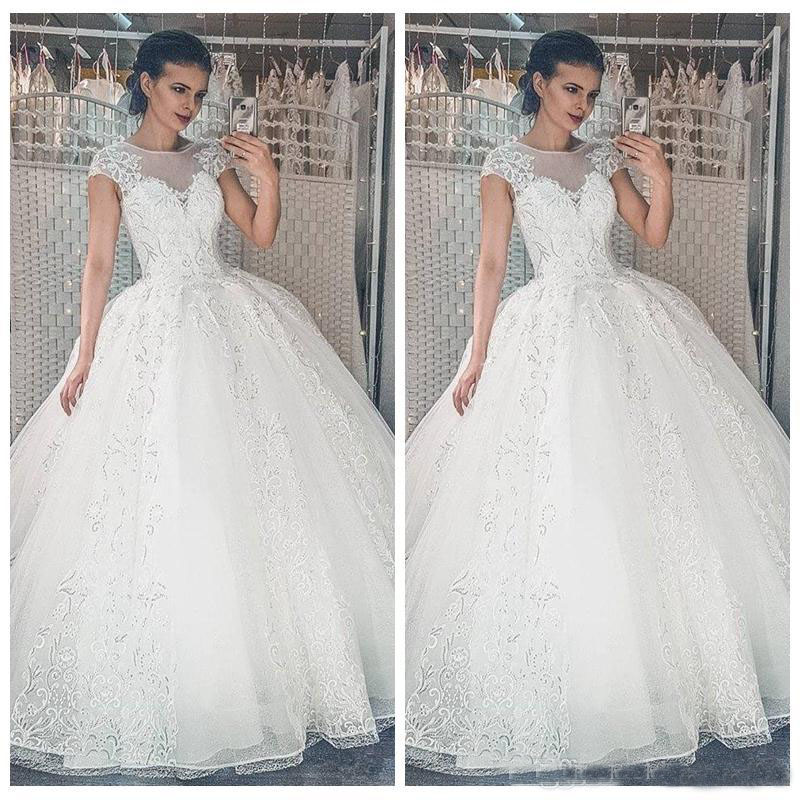Elegant White Lace Appliques Wedding Dresses A-Line Short Sleeves Long Bridal Gowns Robe De Mariee Princess Plus Size, Ivory
Elegant White Lace Appliques Wedding Dresses A-Line Short Sleeves Long Bridal Gowns Robe De Mariee Princess Plus Size, Ivory