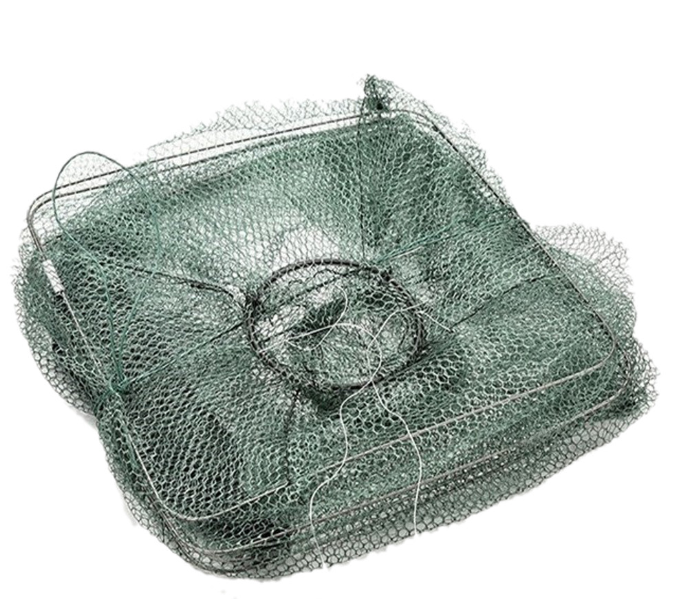 New Folding Fish Minnow Crab Fishing Bait Shrimp Trap Cast Net Cage Fi