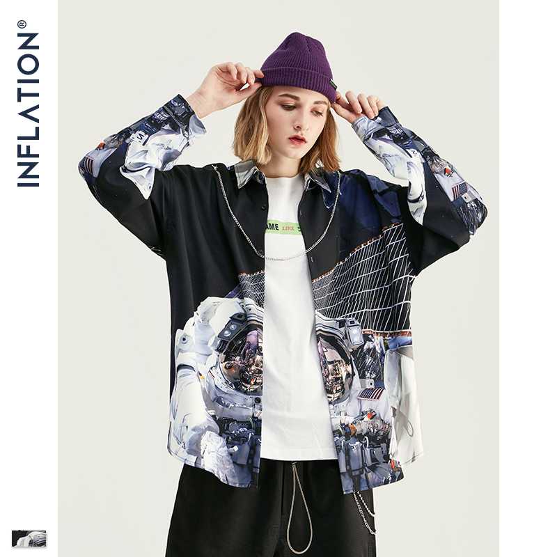 INFLATION Men Autumn Shirt Digital Printing Men Harajuku Shirt Long Sleeve Street Wear Oversized 92147W, As picture shown
INFLATION Men Autumn Shirt Digital Printing Men Harajuku Shirt Long Sleeve Street Wear Oversized 92147W, As picture shown
