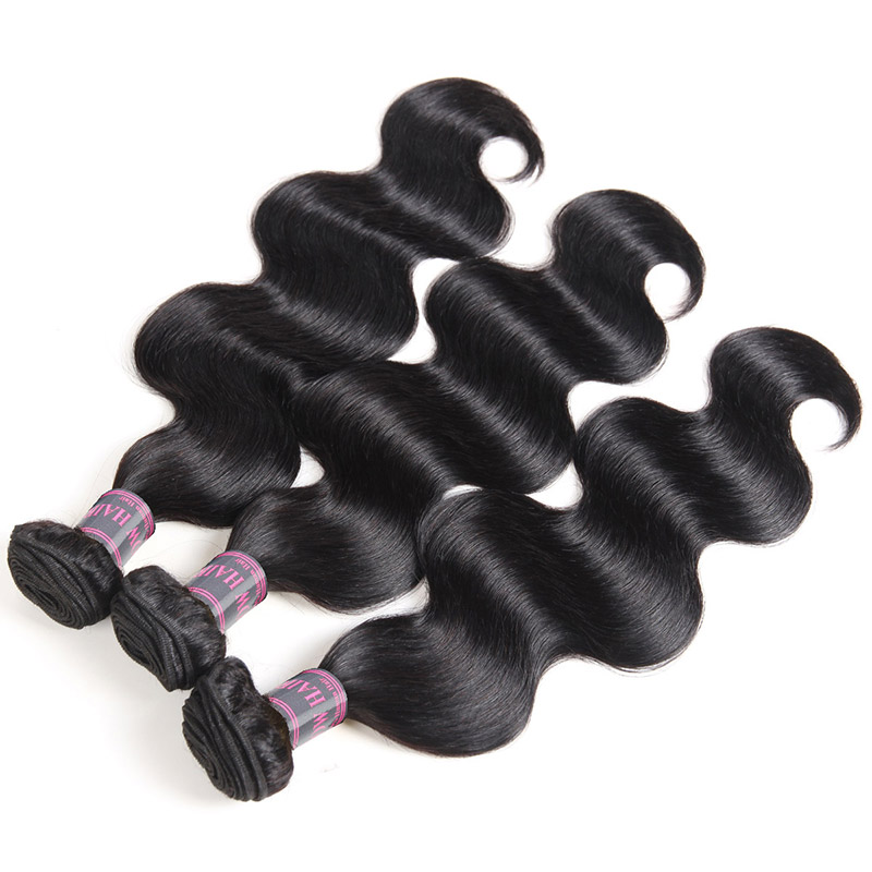 Ishow Deep Loose Kinky Curly Brazilian Body Virgin Hair Extensions Peruvian Human Hair Bundles Water Wefts Weave for Women All Ages 8-28inch Jet Black