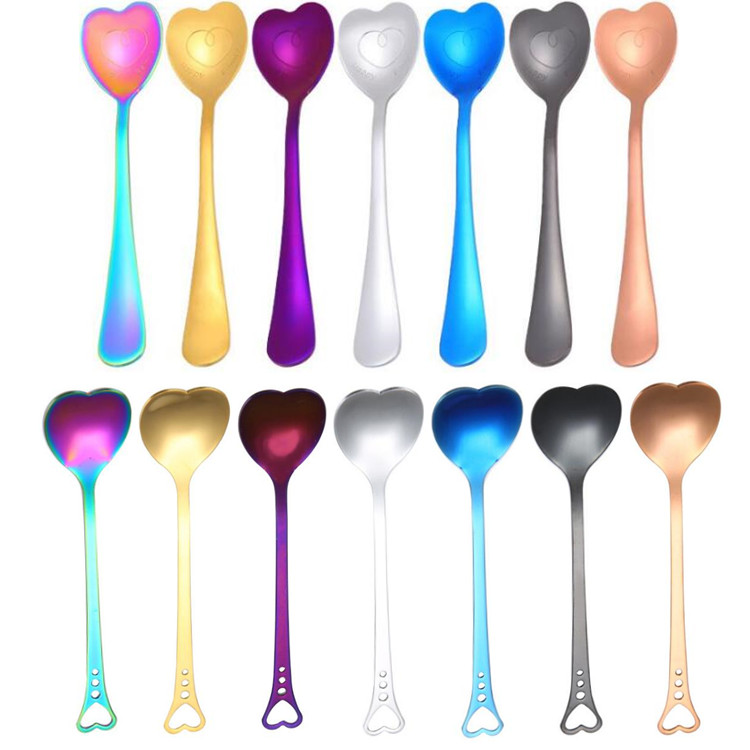 News Stainless Steel Heart-Shaped Coffee Stirring Spoon For Dessert Cake Sugar Ice Cream Tea Spoons Kitchen Cafe Wedding Spoon от DHgate WW