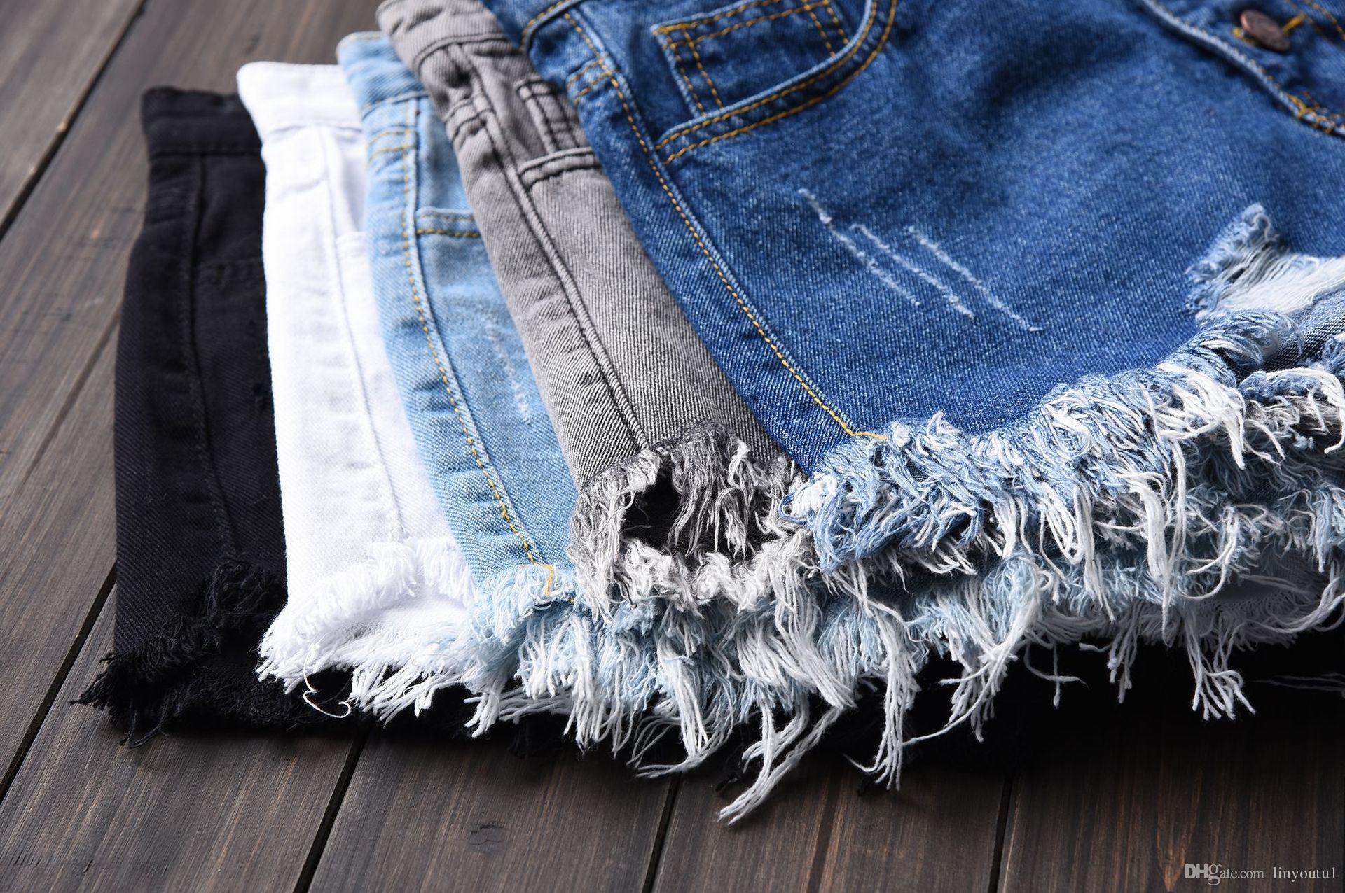 2020 women jeans hot sale denim women shorts high waists fur-lined leg-openings Plus size sexy short Jeans