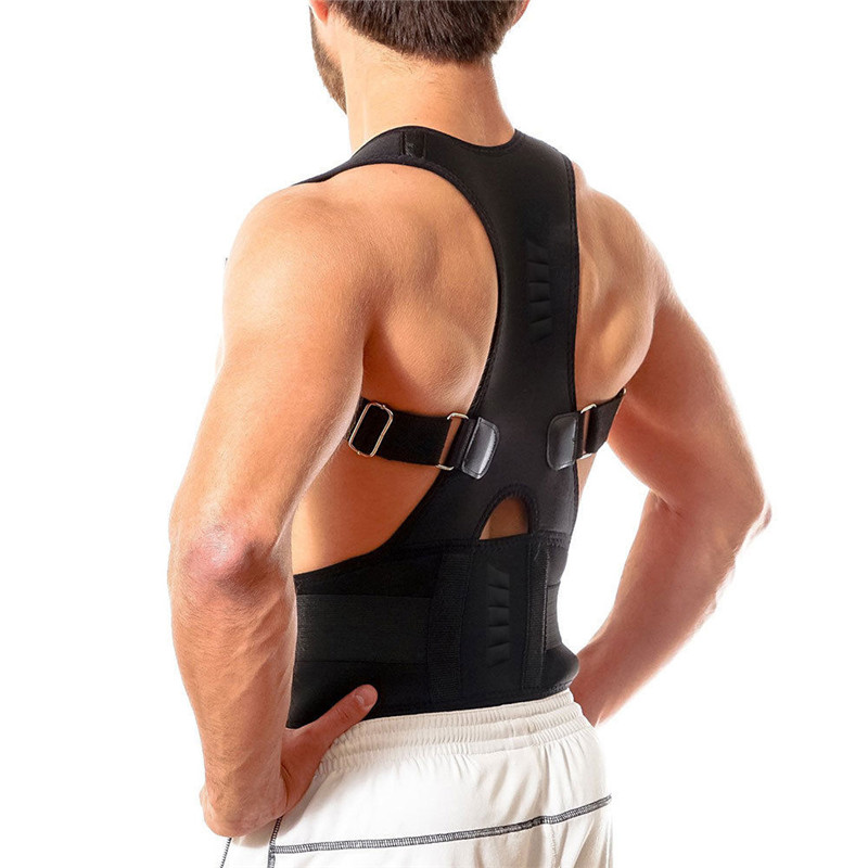 Nicely Unisex Spine Support Belt Magnetic Posture Corrector Neoprene Back Corset Brace Straightener Shoulder Back Belt, Black
Nicely Unisex Spine Support Belt Magnetic Posture Corrector Neoprene Back Corset Brace Straightener Shoulder Back Belt, Black