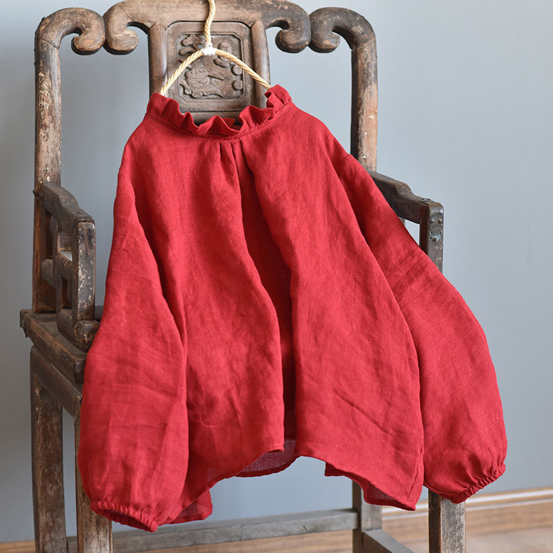 Women Linen Ruffled Solid Color retro Blouse Tops Ladies Vintage Loose Shirt Female Plus Size Shirts 2020 Spring Summer Shirt, Black
Women Linen Ruffled Solid Color retro Blouse Tops Ladies Vintage Loose Shirt Female Plus Size Shirts 2020 Spring Summer Shirt, Black