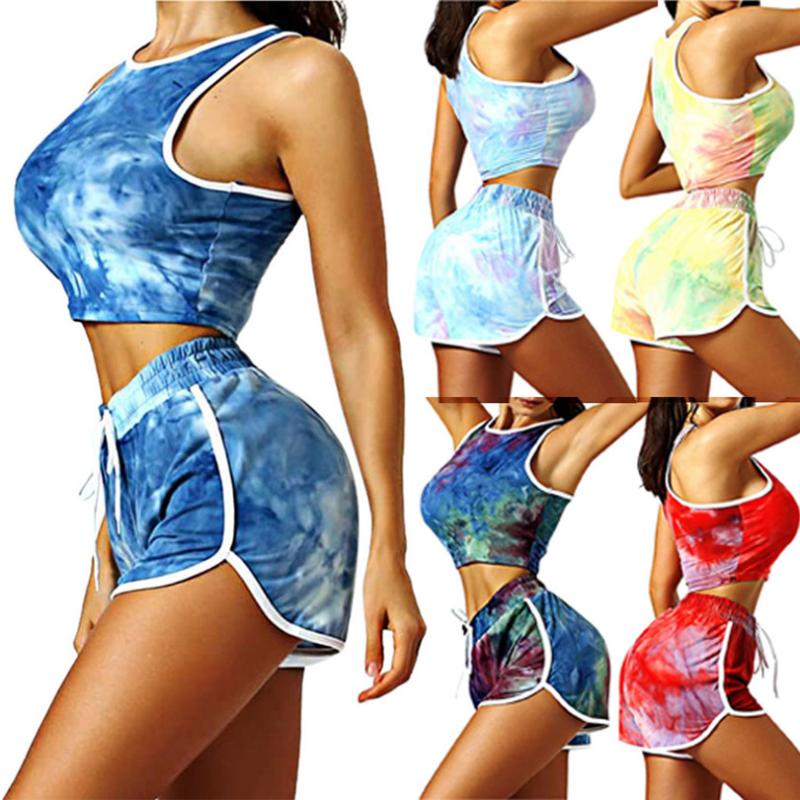 2020 new Women 2 Piece Tie Dye Sports Drawstring Workout Shorts Active Set Fitness running suits Sportswear #2M07, Blue
2020 new Women 2 Piece Tie Dye Sports Drawstring Workout Shorts Active Set Fitness running suits Sportswear #2M07, Blue