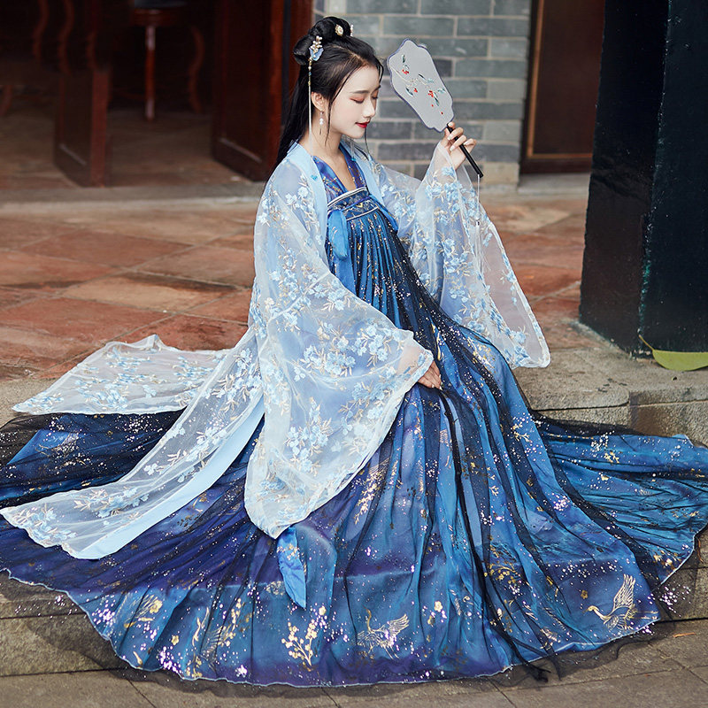 Stage Wear Ancient Costume Hanfu Traditional Chinese Clothing For Women Princess Fairy Long Robe Folk Dance Embroidery Fancy Dress DL4980, As picture
Stage Wear Ancient Costume Hanfu Traditional Chinese Clothing For Women Princess Fairy Long Robe Folk Dance Embroidery Fancy Dress DL4980, As picture