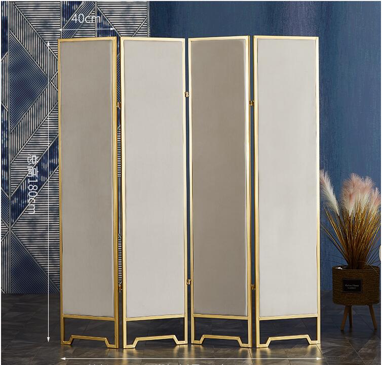 Screen folding mobile partition Room Dividers Ins Nordic screens European simple small family bedroom shelter