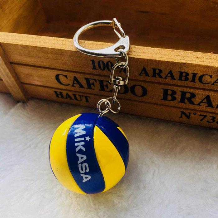 5Pcs/lot Volleyball Keychain Business Birthday Pvc Volleyball Birthday Gifts Volleyball Top Football Beach Ball Key Ring Key Chains