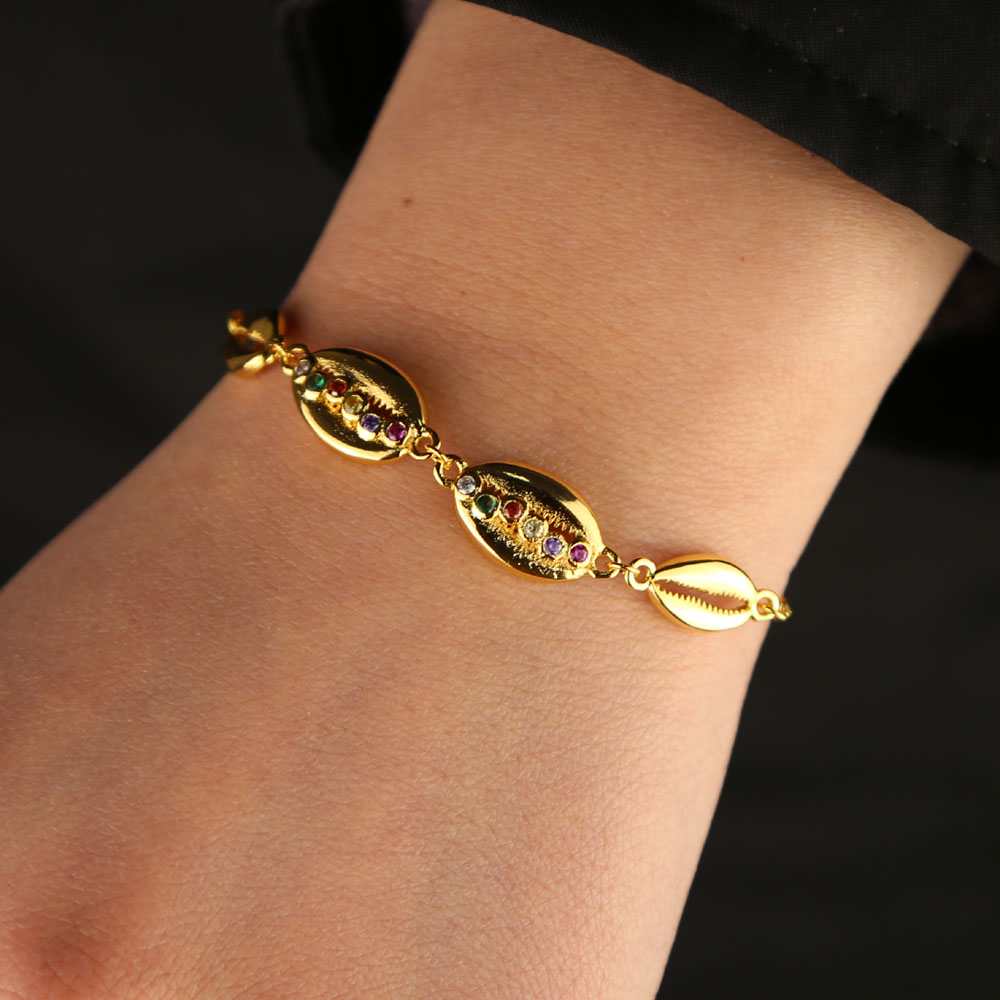 Big sale summer new arrived jewelry extend chain sea shell charm link chain bracelet necklace set