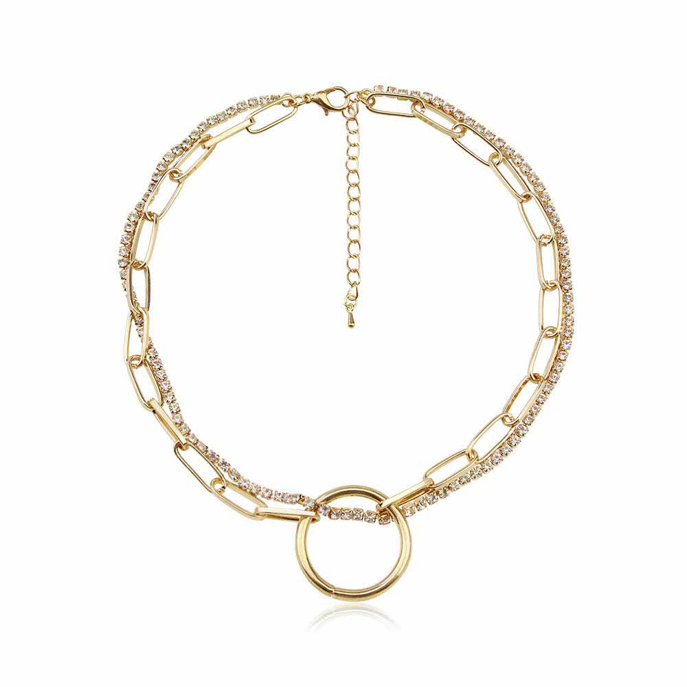 Wholesale-Chokers Necklace 2020 New Charm Dismonds Multi-layer Pendant Necklaces Punk Cool HIPHOP Collar Neck Chain Jewelry Accessories