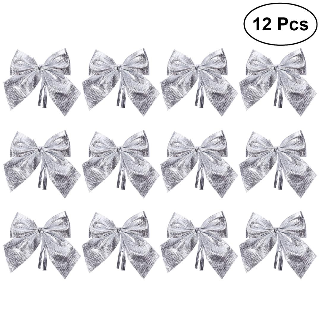 12pcs Glitter Bowknots Christmas Tree Ornaments Pendant Xmas Hanging Decor Adornments Holiday Home Party Supplies (Silver) A20
12pcs Glitter Bowknots Christmas Tree Ornaments Pendant Xmas Hanging Decor Adornments Holiday Home Party Supplies (Silver) A20