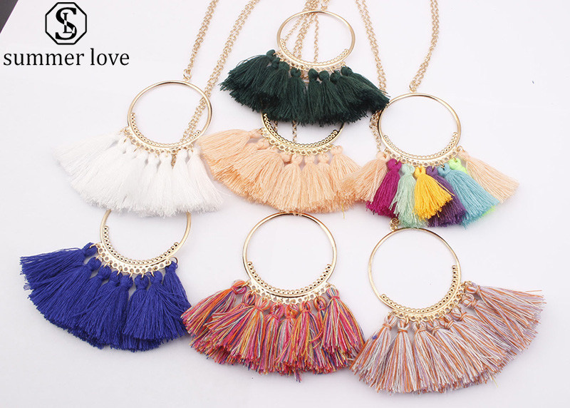 New Arrival Tassel Dangle Pendant Necklace Fringed Sweater Gold Chain Multi Color Necklace for Women Valentine's Day Gift-Z, Silver
New Arrival Tassel Dangle Pendant Necklace Fringed Sweater Gold Chain Multi Color Necklace for Women Valentine's Day Gift-Z, Silver