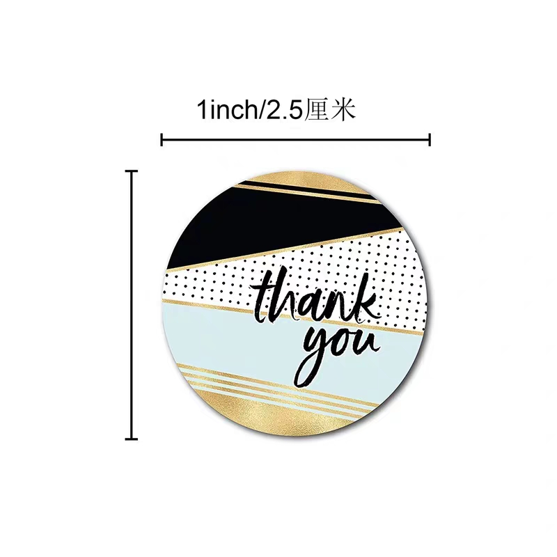 500pcs colorful thank you labels packaging stickers 1inch 8 designs gift package adhesive sticker market commodities packing label5493267