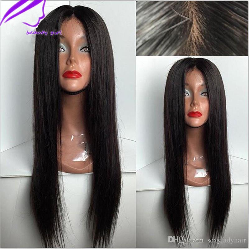 13x4 Lace Front simulation Human Hair Wigs Brazilian Straight Synthetic Wigs 360 Lace Frontal Wig Pre Plucked With Baby Hair for women