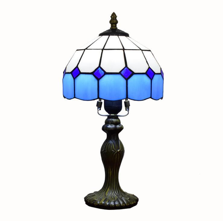 Mediterranean simple blue lattice glazed lamp Tiffany living room dining room study bedroom small table lamp
Mediterranean simple blue lattice glazed lamp Tiffany living room dining room study bedroom small table lamp