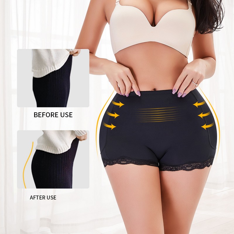 2020 New Everyday Booty Padded Butt Lifter Control Panty Women Seamless Boyshorts Underwear Breathable Push Up Fake Big Ass Butt Bodyshaper