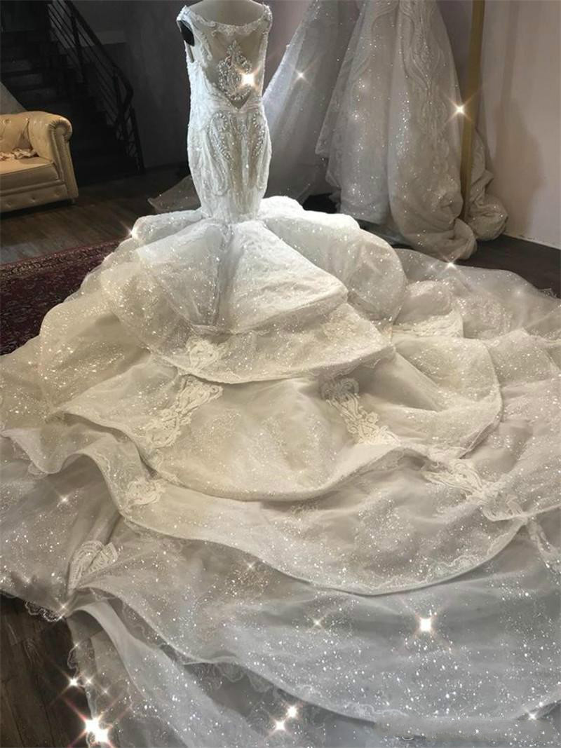 Plus Size Wedding Dresses Off The Shoulder Lace Applique Sequins Mermaid Wedding Dress Court Train Country Bridal Gowns Vestidos De Novia