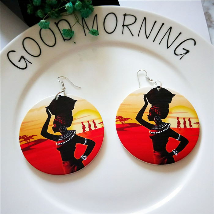 Exaggerated African Explosion Tide Earrings Female African Personality Simple Vintage Wood Print Round Engraving Geometric Stud Earrings, Silver
Exaggerated African Explosion Tide Earrings Female African Personality Simple Vintage Wood Print Round Engraving Geometric Stud Earrings, Silver