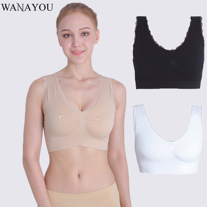 WANAYOU Women Large Size Lace Sports Bras Shockproof Breathable Fitness Sports Bra Tops Wirefree Padded Running Gym Yoga Bras, White
WANAYOU Women Large Size Lace Sports Bras Shockproof Breathable Fitness Sports Bra Tops Wirefree Padded Running Gym Yoga Bras, White