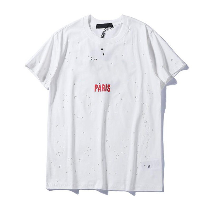 Europe Designer Men's T-Shirts Fashion Big Broken Hole Brand Man Clothes Casual Cotton Print Letter Short Sleeve T-shirt, White;black
Europe Designer Men's T-Shirts Fashion Big Broken Hole Brand Man Clothes Casual Cotton Print Letter Short Sleeve T-shirt, White;black