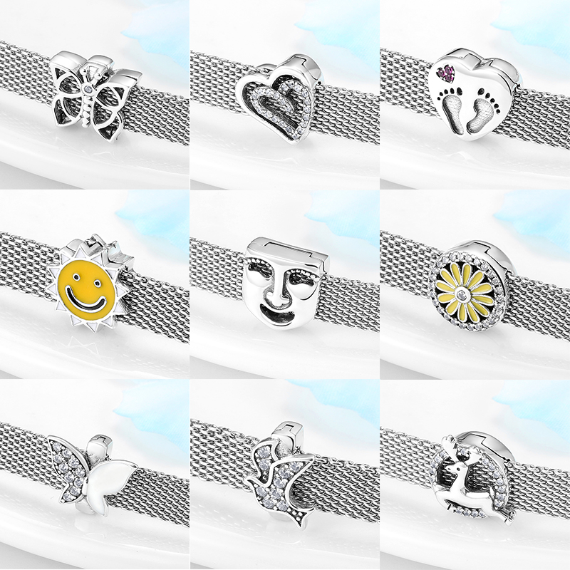 2020 Top quality 925 Sterling Silver Butterfly flower heart Clip Beads Fit Original reflexions Bracelet Charms Jewelry making
2020 Top quality 925 Sterling Silver Butterfly flower heart Clip Beads Fit Original reflexions Bracelet Charms Jewelry making
