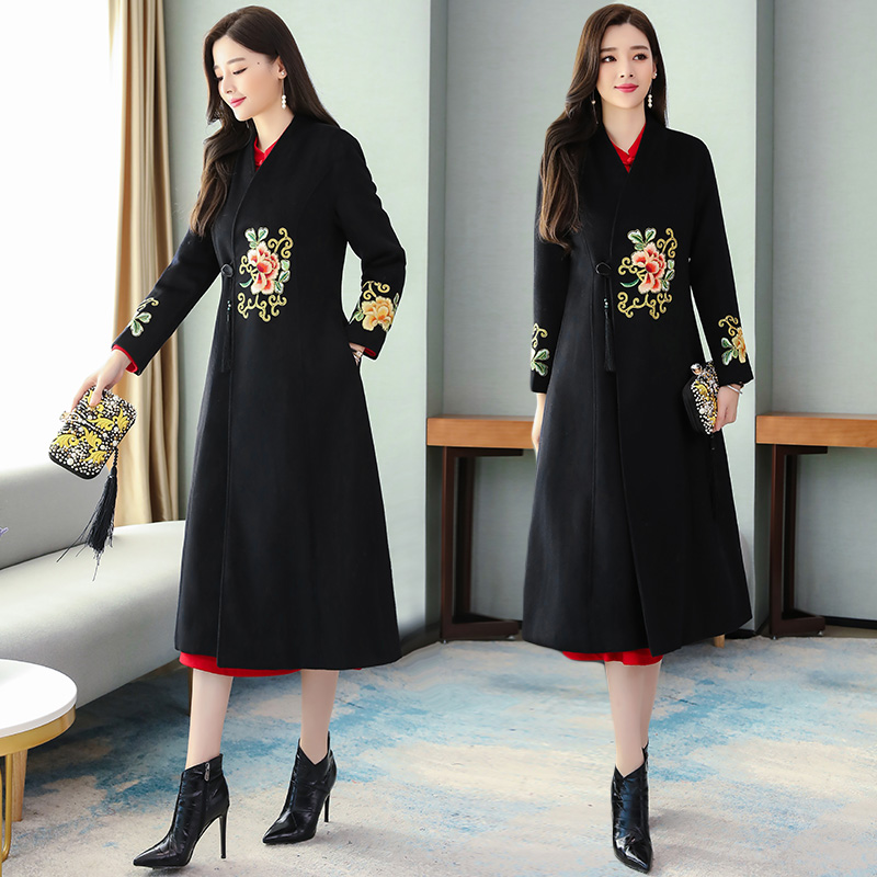 Chinese Traditional Tang suit long sleeve women's elegant Tops fall/winter festive vintage ethnic clothing Chinese cheongsam jacket
