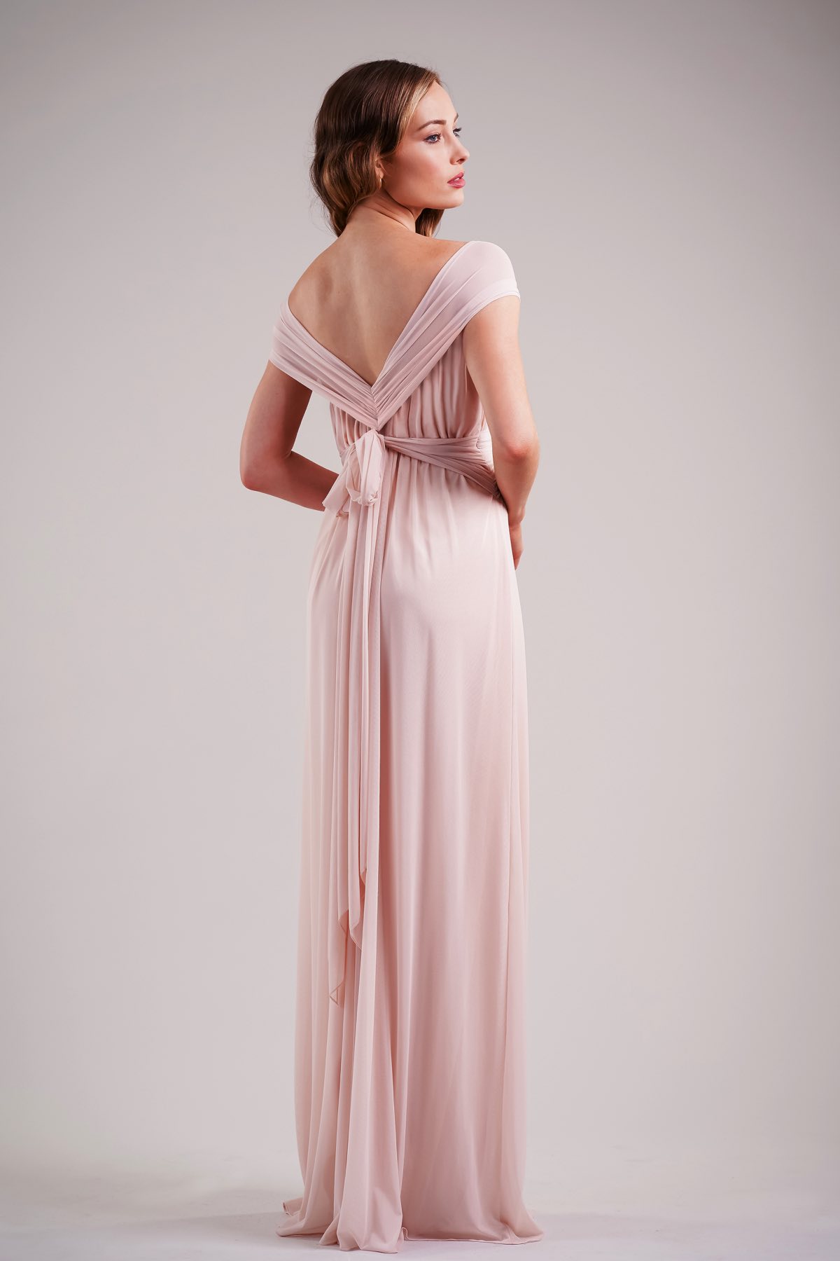 New Jasmine Bridesmaid Dresses Chiffon V Neck Ruffles Ankle Length Plus Size Maid Of Honor Gowns Wedding Guests Robes