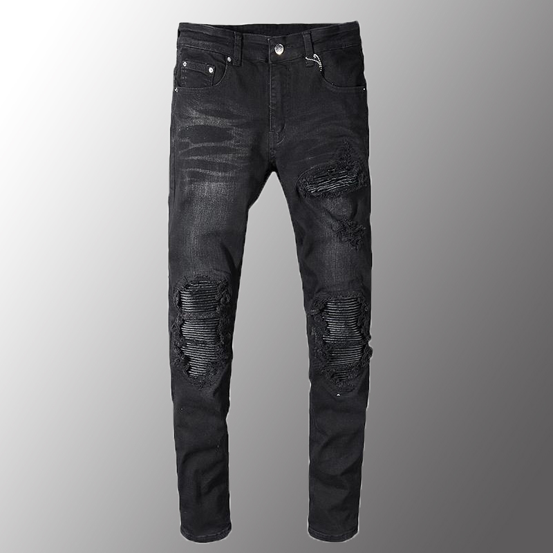 Men Jenas Luxury Men's Black Pu Leather Patchwork Biker Jeans For Motorcycle Slim Skinny Ripped Stretch Denim Pants
Men Jenas Luxury Men's Black Pu Leather Patchwork Biker Jeans For Motorcycle Slim Skinny Ripped Stretch Denim Pants