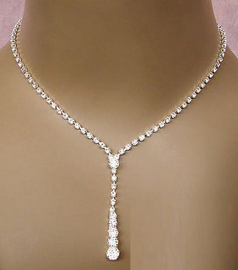 New Bling Crystal Bridal Jewelry Set silver plated necklace diamond earrings Wedding jewellery sets for bride Bridesmaids women Accessories, White
New Bling Crystal Bridal Jewelry Set silver plated necklace diamond earrings Wedding jewellery sets for bride Bridesmaids women Accessories, White