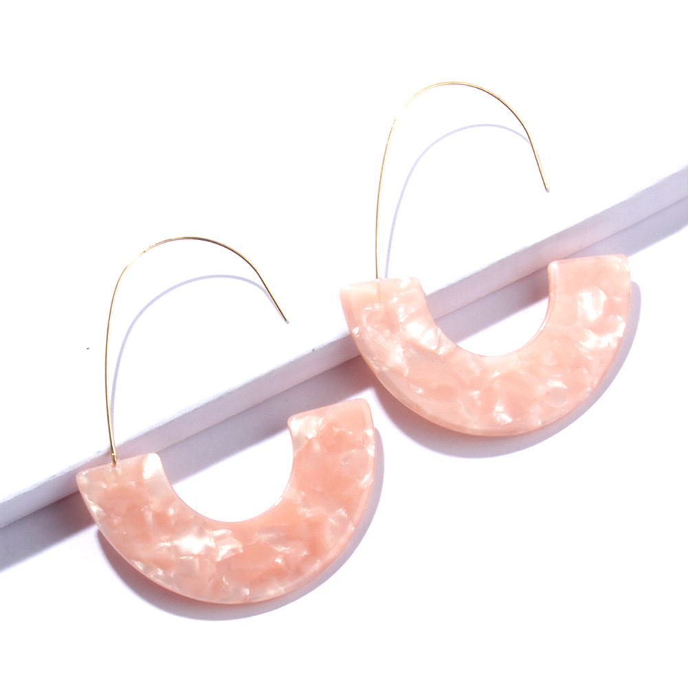 Acrylic earrings statement turtle ring earrings resin line pendant pendant earrings ladies fashion jewelry