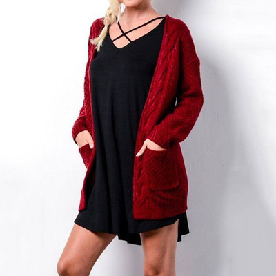 Plus Size 2020 New Autumn Knitted Twist Cardigan Women Mediem-Long Solid Pockets Ladies'black Sweater LX1359
Plus Size 2020 New Autumn Knitted Twist Cardigan Women Mediem-Long Solid Pockets Ladies'black Sweater LX1359