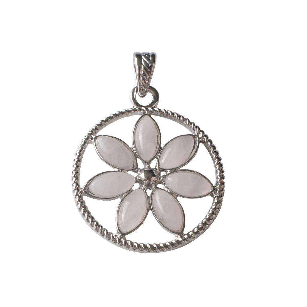 7 petals flower pendant ladies color rainbow romantic pendant necklace daily clothes wild