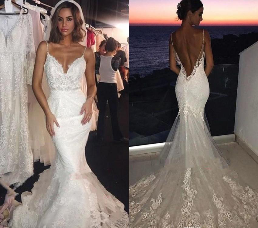 Backless Mermaid Wedding Dresses 2019 South African Black Girls Lace Garden Country Church Bride Bridal Gowns Custom Made Plus Size