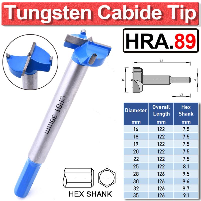 Woodworking Boring Hole Saw Carbide Tip Cutter Set 16mm-35mm Drill Bit 90mm Depth Extra Long Forstner Tungsten High Speed Steel
Woodworking Boring Hole Saw Carbide Tip Cutter Set 16mm-35mm Drill Bit 90mm Depth Extra Long Forstner Tungsten High Speed Steel