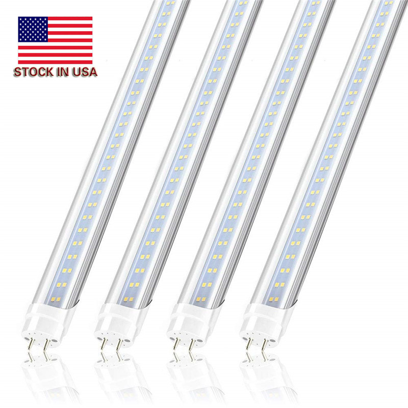 Stock in US + 4ft led tube 22W 28W Cold White 1200mm 4 foot SMD2835 96pcs/192pcs Super Bright Led Fluorescent Tubes AC85-265V UL