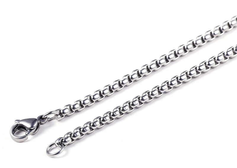 3 colors Fashion Jewelry Male necklaces Chain 316L Stainless Steel Necklace for Men Party Anniversary Gift Length 65cm