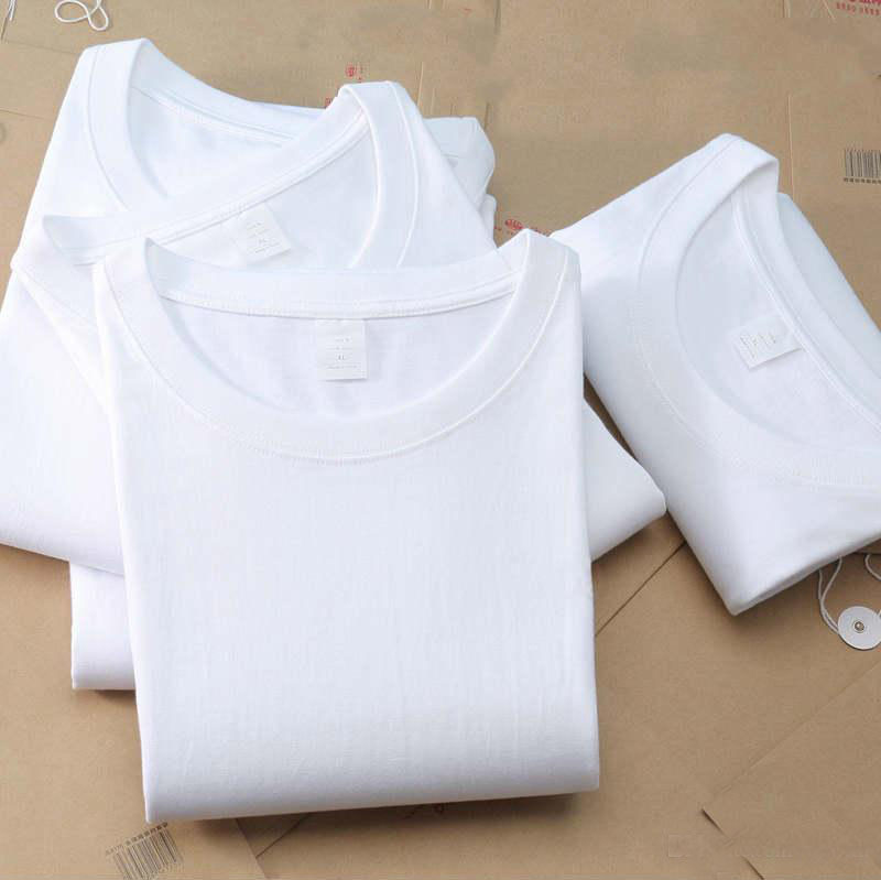 quality womens shortsleeve crewneck 100 cotton solid tshirt, White
