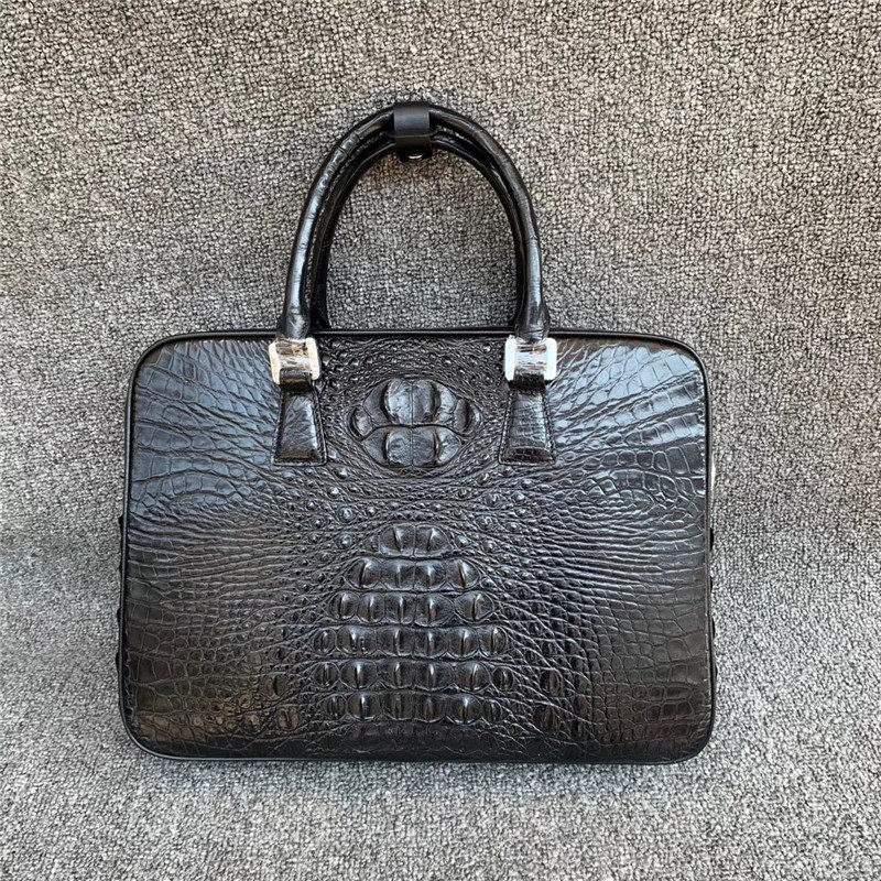 Business Formal Style Authentic Real Crocodile Skin Men's Laptop Briefcase Genuine Alligator Leather Male Large Purse Handbag, Black
Business Formal Style Authentic Real Crocodile Skin Men's Laptop Briefcase Genuine Alligator Leather Male Large Purse Handbag, Black