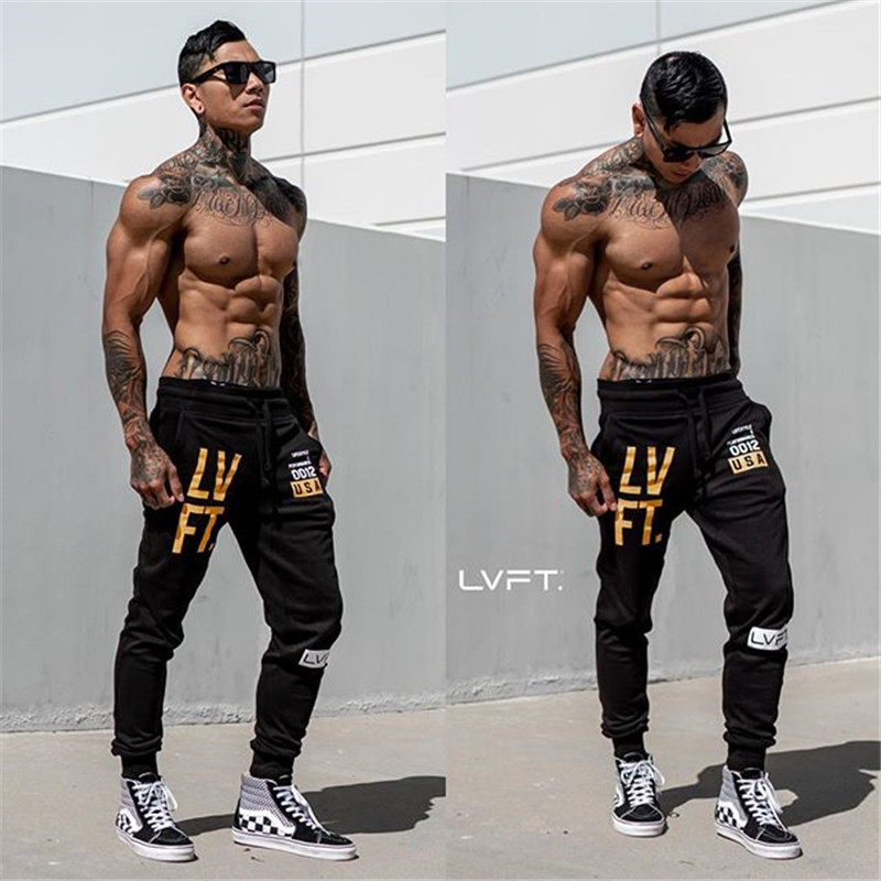 Men's Pants Fashion Mens Joggers Elastic Waist Loose Cotton Sweatpants With 3 Styles Male Casual Long Trousers Asian Size M-3XL
